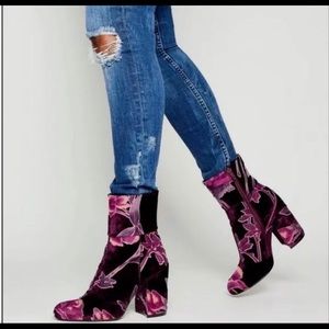 Steve Madden Velvety Floral Goldie Boots